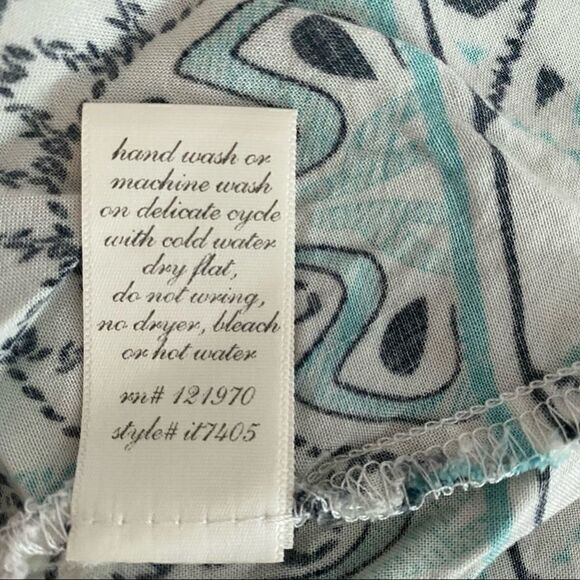 Miami Boho Cami Camisole White Black Turquoise L - Picture 5 of 6